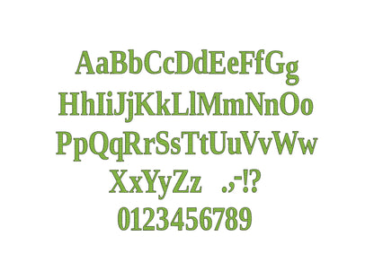 Fill Stitch Block Font Falala