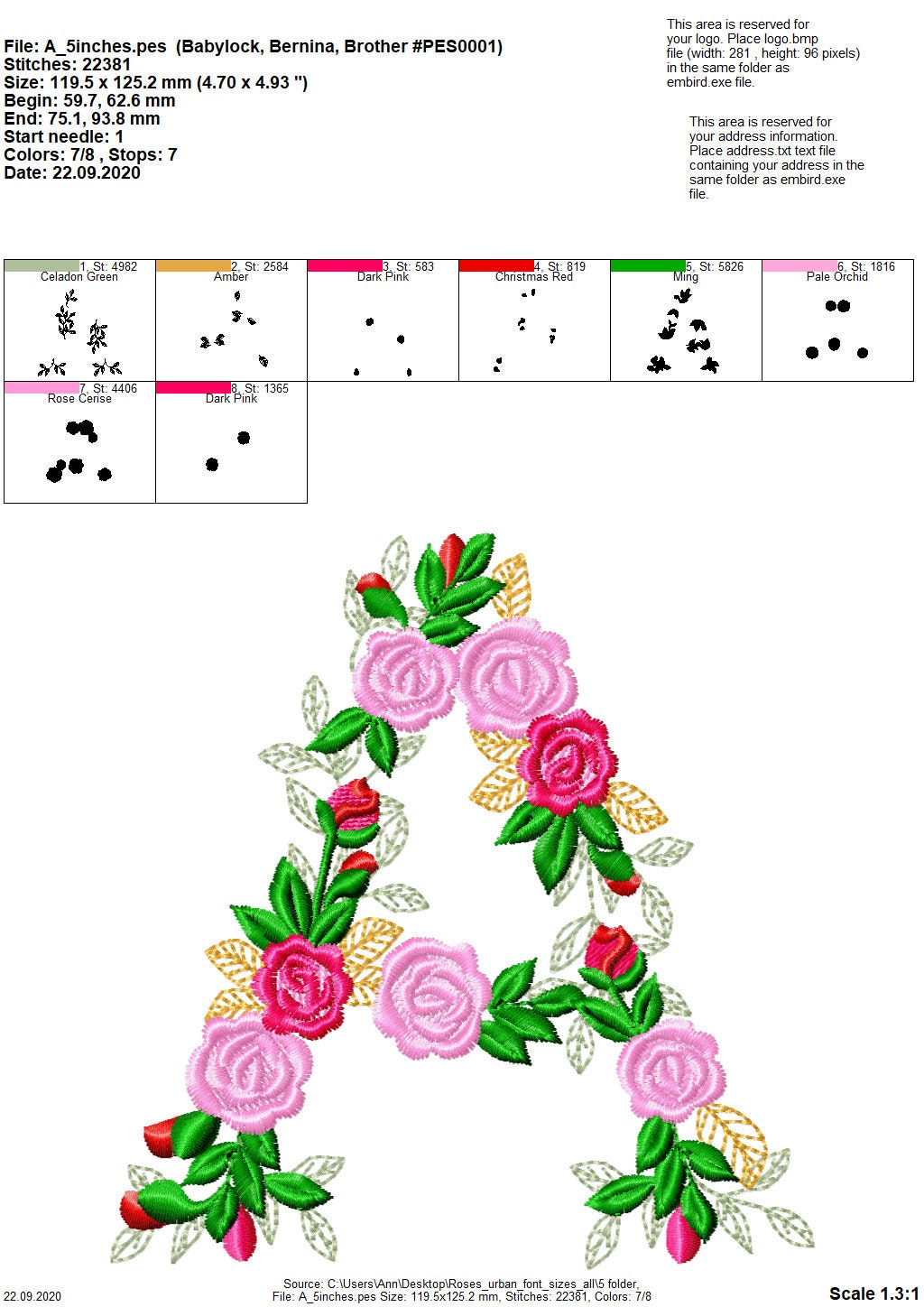 Delicate Roses Floral Font