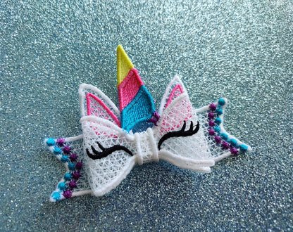 Unicorn Double Layer Big Bow FSL
