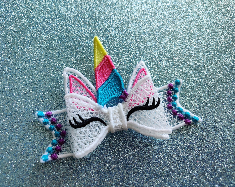 Unicorn Double Layer Big Bow FSL