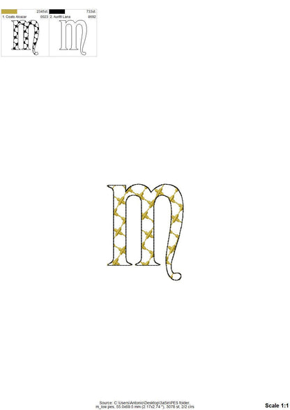 Classic Patterned Fishtail Font