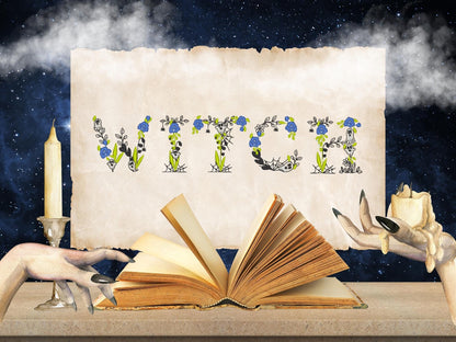 Halloween Spooky Floral Font