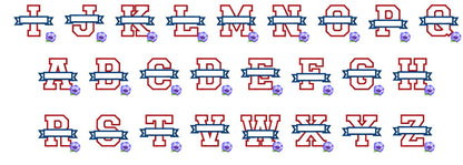 Collegiate Varsity Split Font with Banner