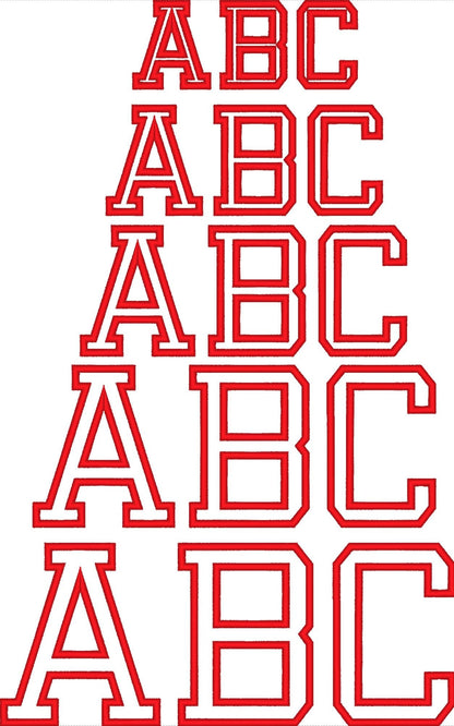 Thin Varsity Athletic Sport Font Outline