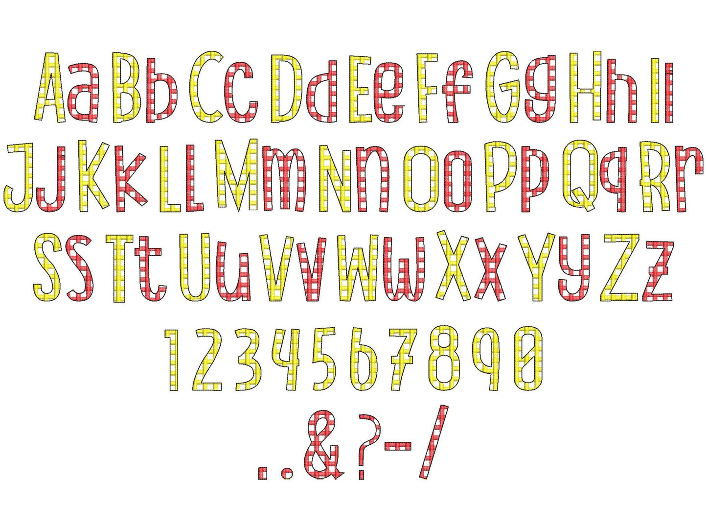 Playful Kids Checkered Plaid Font