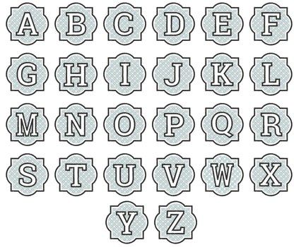 Gingham Embossed Monogram