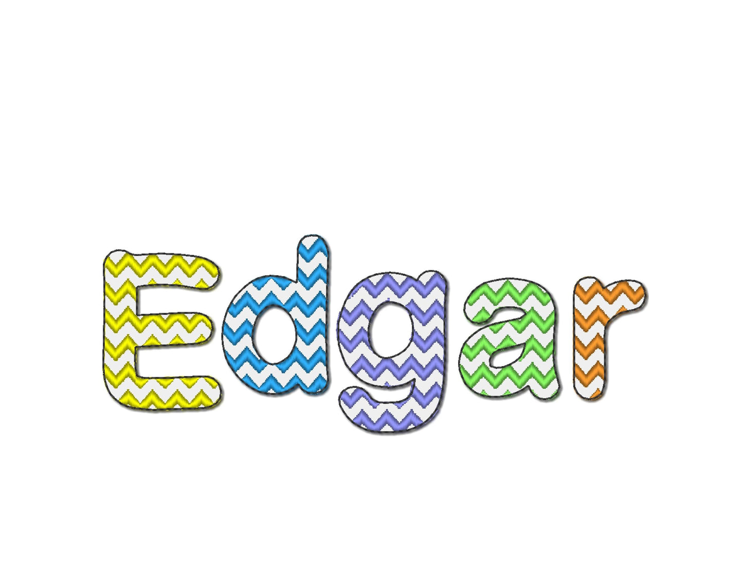 Chevron Ric Rac Font Edgar