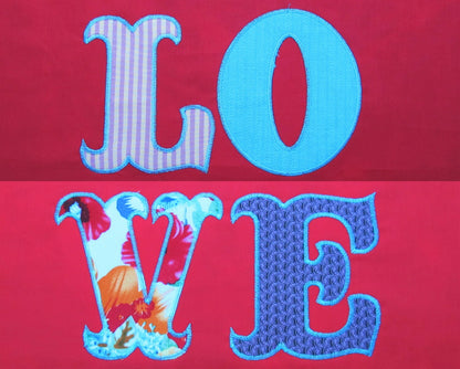 Zig Zag Outline Circus Font Applique