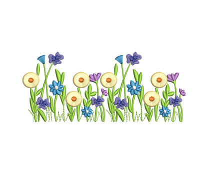 Fringed Floral Border Garden Grass