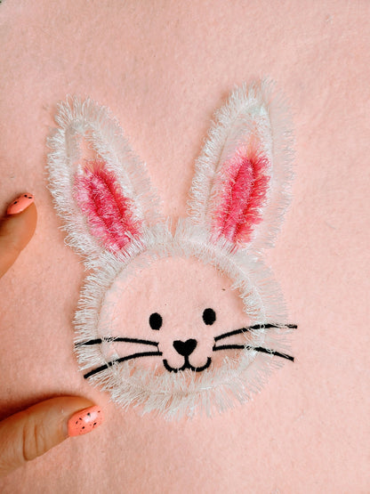 Fringed Cute Easter Bunny Head
