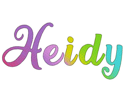 Iridescent Ombre Font Heidy