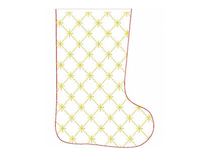 Quilted Christmas Stocking with Cuff ITH