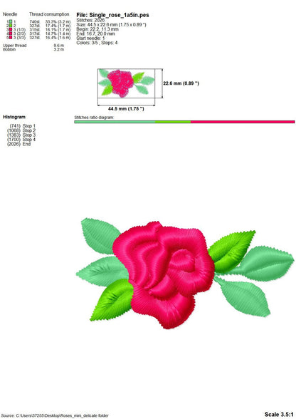 Accent Mini Rose Flower Big Set