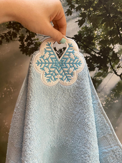 Christmas Snowflake Towel Hanging Hole Topper
