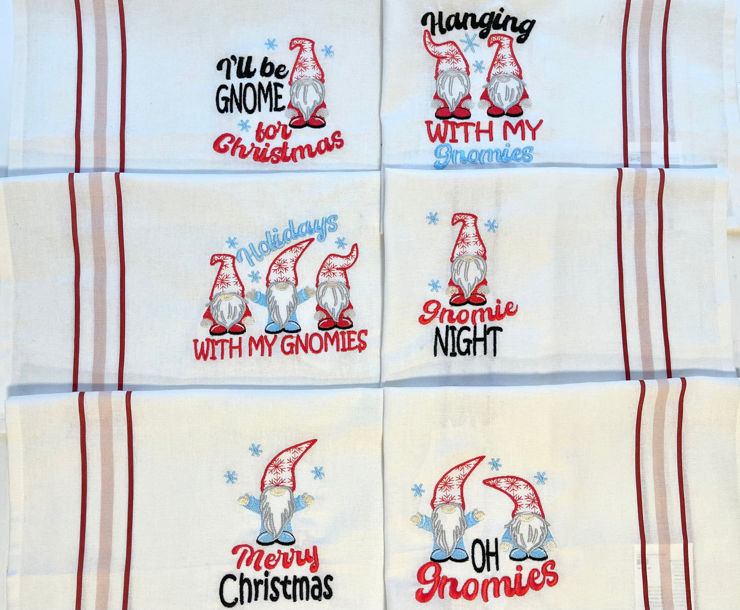Merry Christmas Gnomie Set of 6