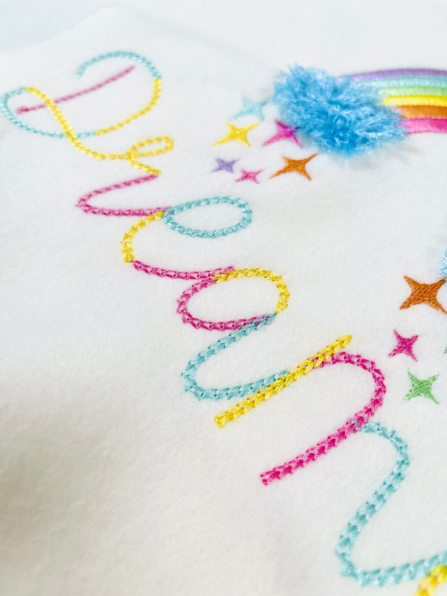 Color Smash Light Stitch Chain Font – Embroidery 1.3" 1.6" 2" 2.5" 3" 4" | BX PES DST JEF | Artapli