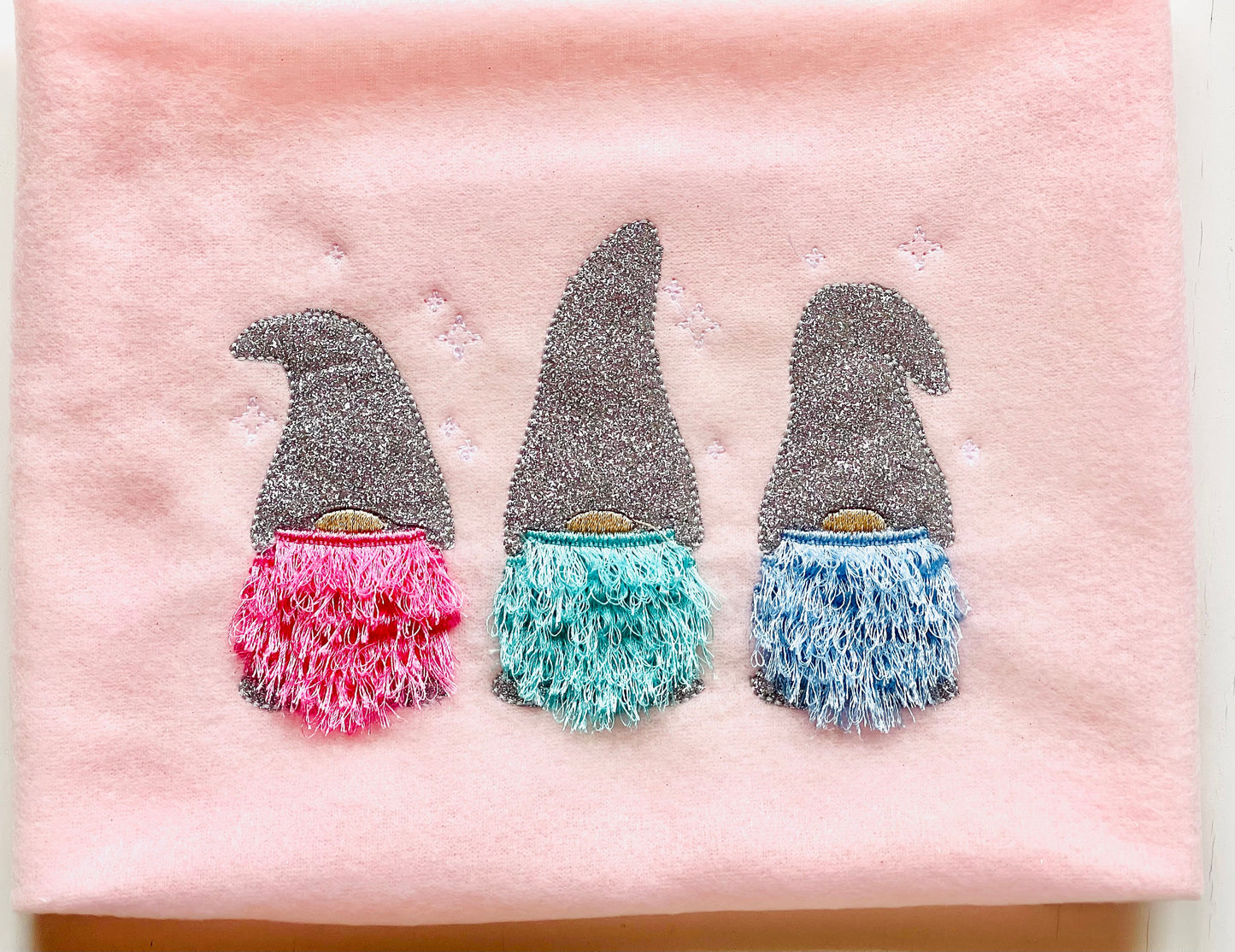 Three Gnomes in a row Fringed Beard