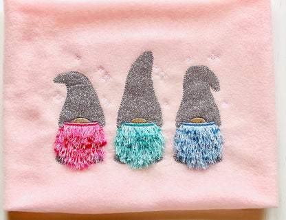 Three Gnomes in a row Fringed Beard