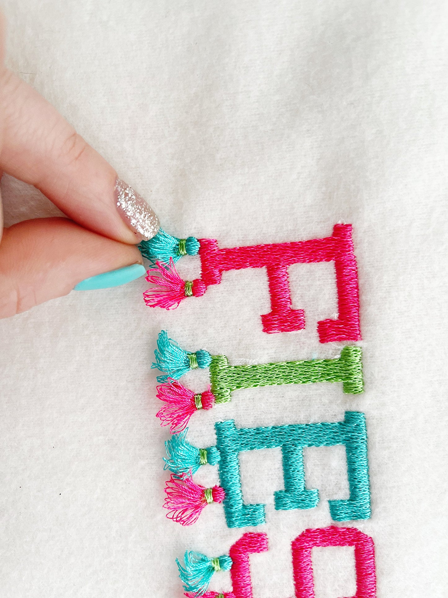 Fringed Summer Font With Tassels