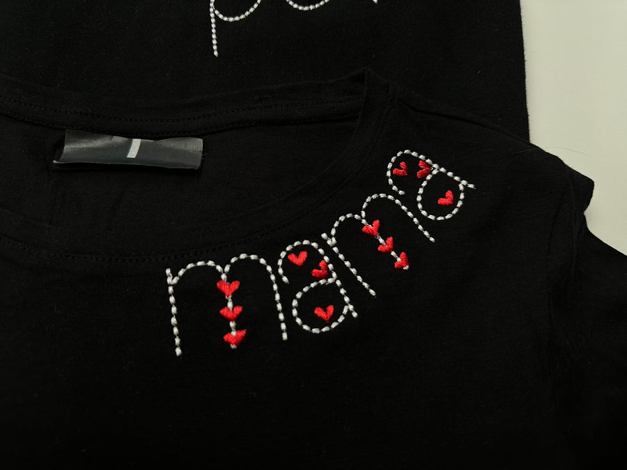 Puff Bean Stitch Heart Line Font