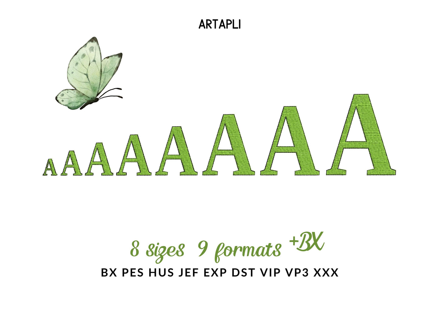 Fill Stitch Block Font Falala