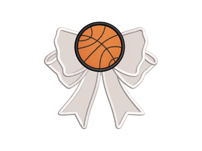 Basketball Sports Bow Applique