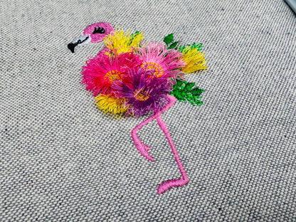 Mini Fringed Floral Flamingo