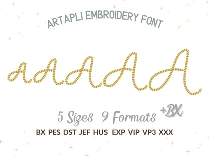 Dense Bold Chain Stitch Font Bestie