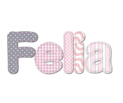 Raggedy Edge Applique Font Felia