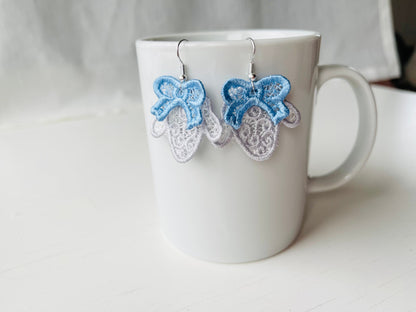 Sheep Lamb and Bow Earrings FSL