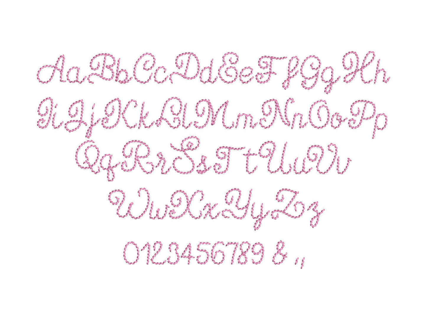 Swirl and Twirl Stem Stitch Handwritten Font