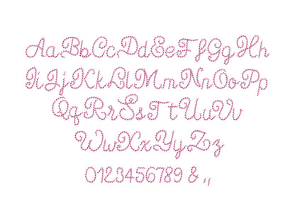 Swirl and Twirl Stem Stitch Handwritten Font