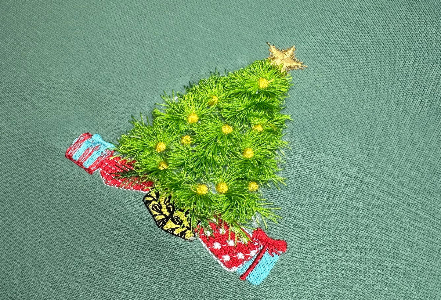 Mini Fringed Christmas Tree with Gifts