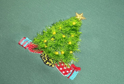 Mini Fringed Christmas Tree with Gifts