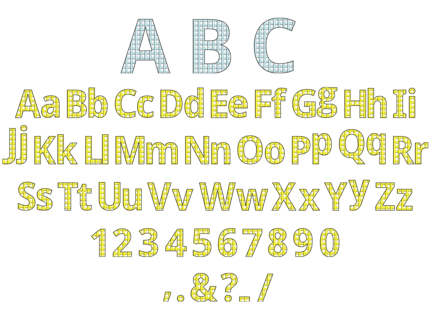 Buffalo Checkered Plaid Block Font