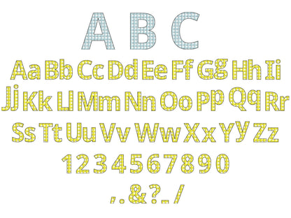 Buffalo Checkered Plaid Block Font