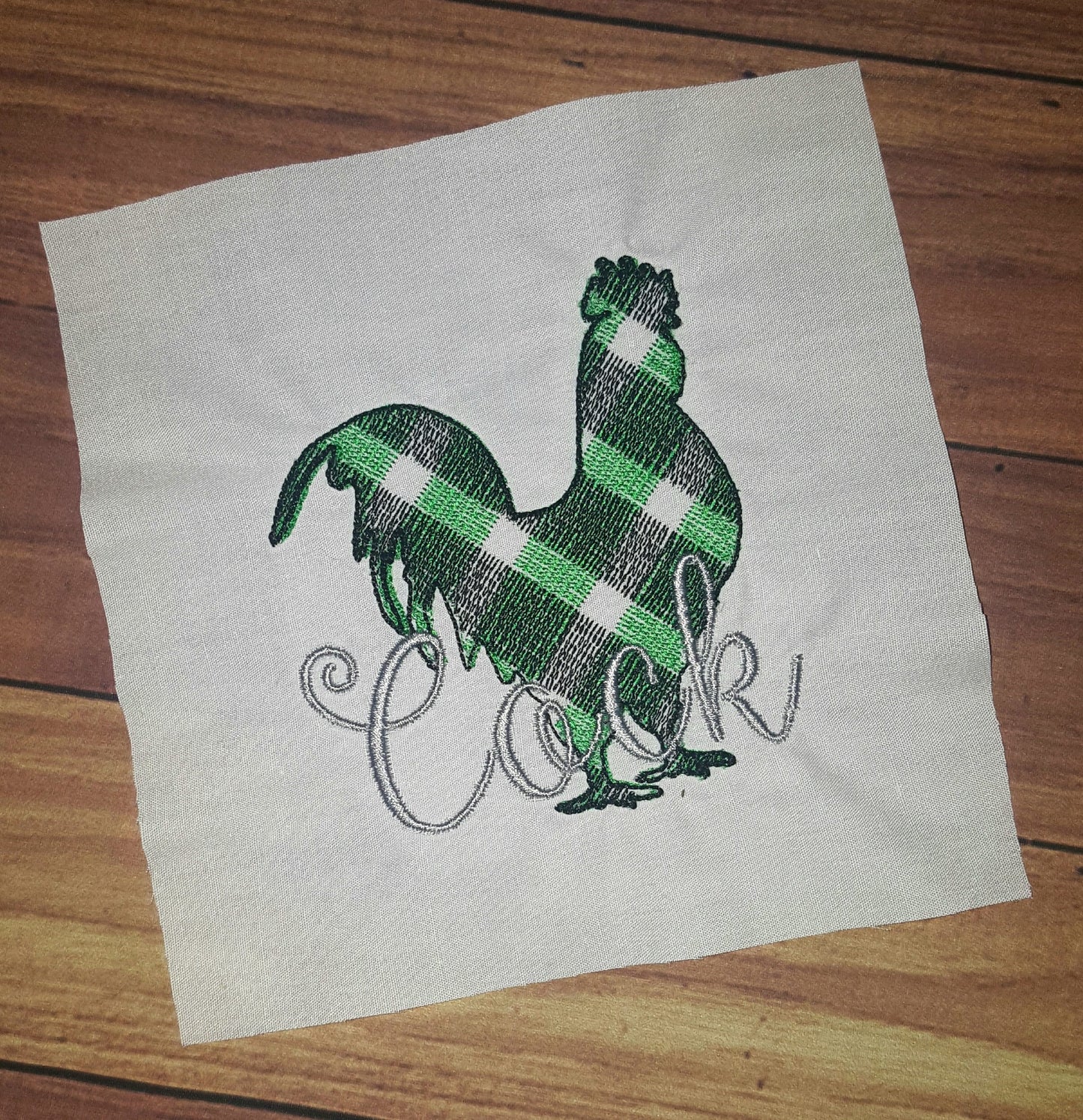 Gingham Plaid Patterend Farm Animals Set