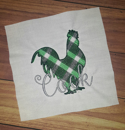 Gingham Plaid Patterend Farm Animals Set