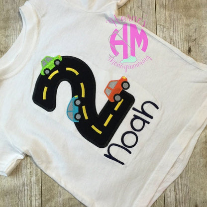 Mini Cars Applique And Fill Stitch Set of 4