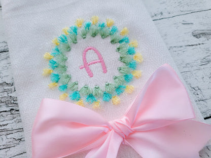 Monogram and Fringed Circle Frame Set
