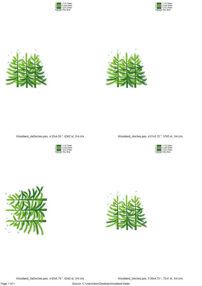 Winter Woodland Christmas Tree Trio