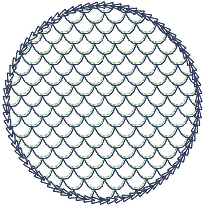 Iridescent Circle Monogram Font and Frame