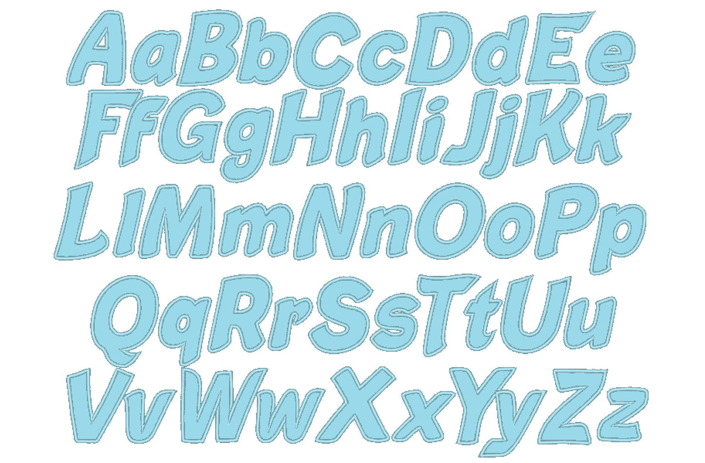 Satin Stitch Outline Font Applique