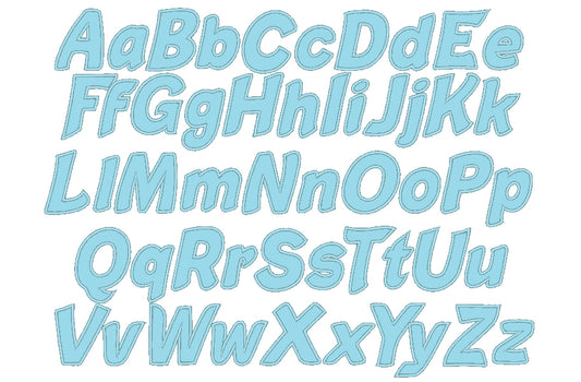 Satin Stitch Outline Font Applique