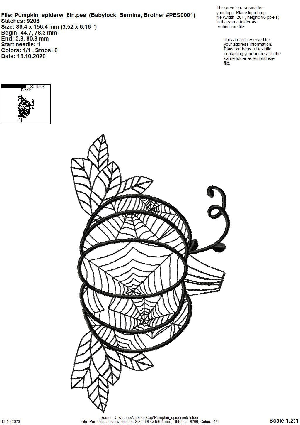 Halloween Spiderweb Pumpkin Outline