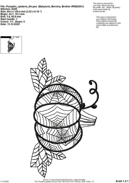 Halloween Spiderweb Pumpkin Outline