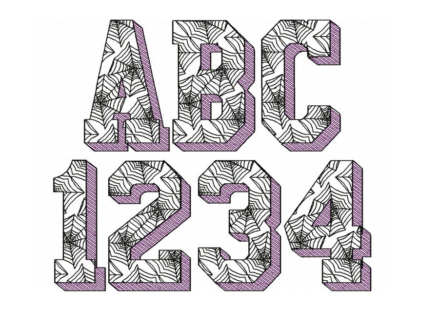 Halloween Spiderweb Shadow Font