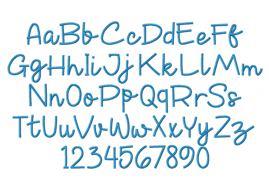 Satin stitch FONT machine embroidery designs in assorted mini sizes