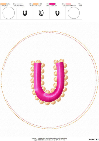 Minky fur fluffy Ball and Heart Keychain