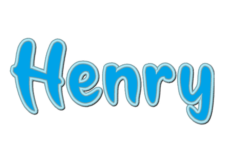 Kids Font Applique Henry